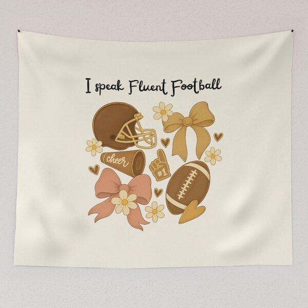 Item preview, I speak fluent football coquette designed and sold by FatBirdie.