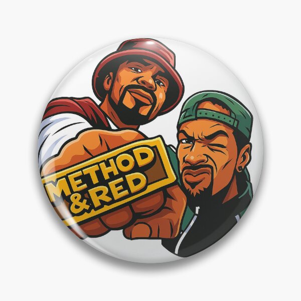 Item preview, Method & Red Graffiti Style Sticker | 90s Rap Legends Artwork designed and sold by KyleStGermain.