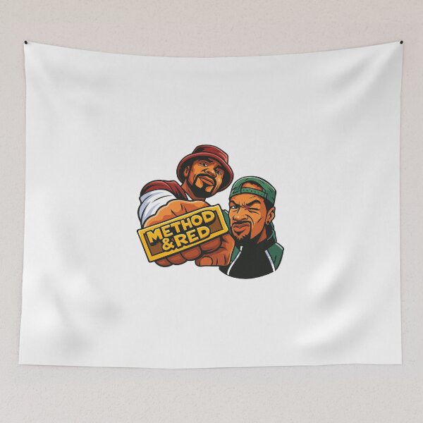 Item preview, Method & Red Graffiti Style Sticker | 90s Rap Legends Artwork designed and sold by KyleStGermain.