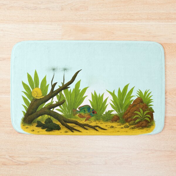 Item preview, Freshwater Aquarium Landscape With Fish and Plants designed and sold by AnotherFemaleHuman.