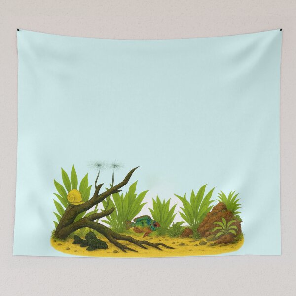 Item preview, Freshwater Aquarium Landscape With Fish and Plants designed and sold by AnotherFemaleHuman.