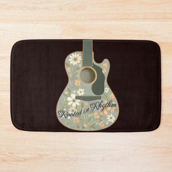 Artikelvorschau, Florale Akustikgitarre "Rooted in Rhythm" Musikliebhaber entworfen und verkauft von Friends Custom Creations.