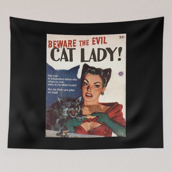 Item preview, BEWARE! The EVIL CAT LADY! designed and sold by ModernPulp.