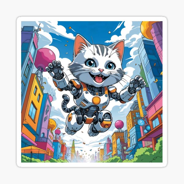 Item preview, cyborg kitty world designed and sold by ArteNation.