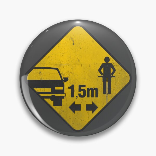 Item preview, Vintage "1.5m Safe Passing" Road Sign – Cyclist Awareness Design designed and sold by collectees1.
