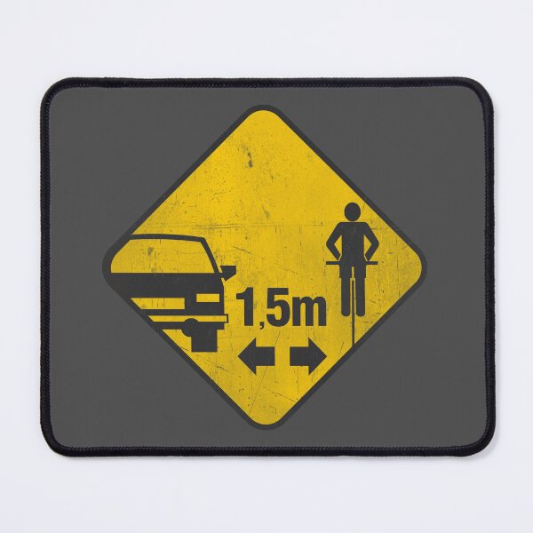 Item preview, Vintage "1.5m Safe Passing" Road Sign – Cyclist Awareness Design designed and sold by collectees1.