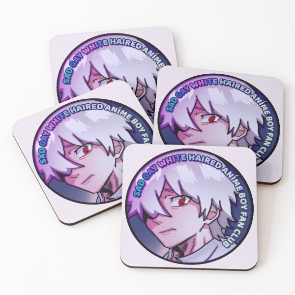 Item preview, Sad Gay White Haired Anime Boy Fan Club designed and sold by angsty-angst.