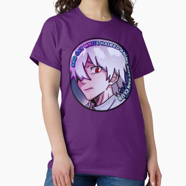 Item preview, Sad Gay White Haired Anime Boy Fan Club designed and sold by angsty-angst.