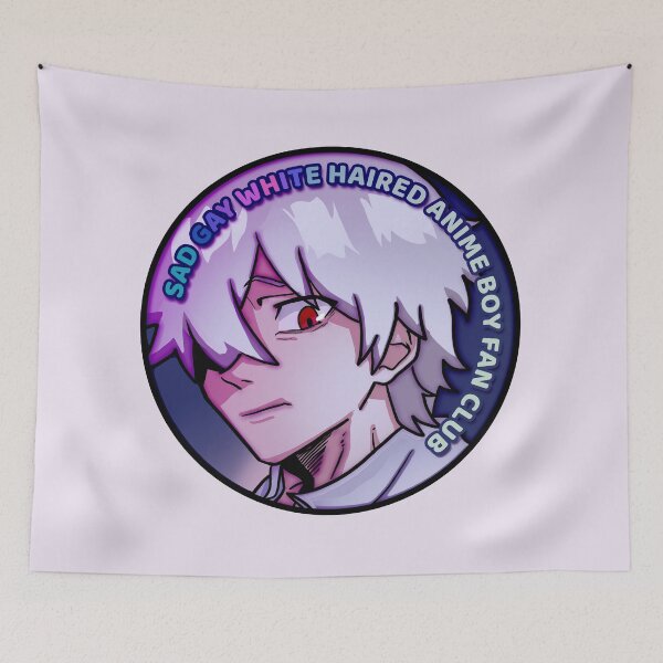 Item preview, Sad Gay White Haired Anime Boy Fan Club designed and sold by angsty-angst.