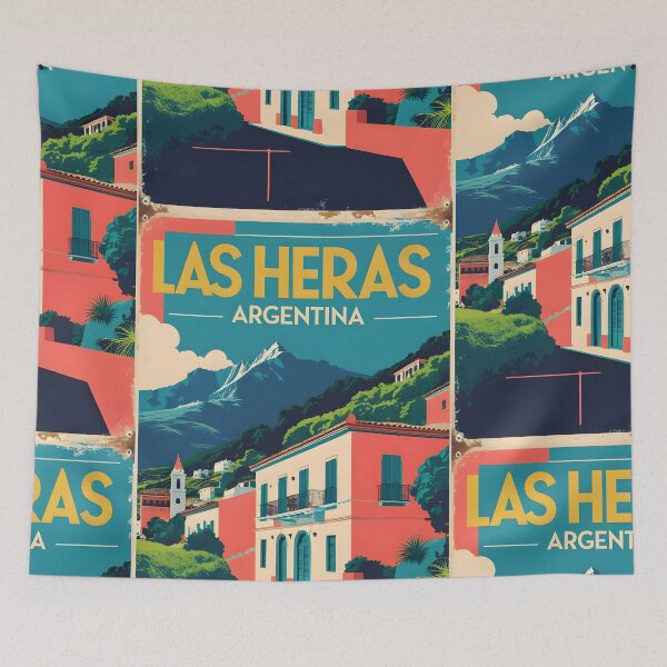 Item preview, Las Heras Argentina Vintage Travel Tourism designed and sold by TravelersGems.