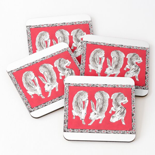 Item preview, Illustration of three jackrabbits designed and sold by Olivia Braunsteiner.
