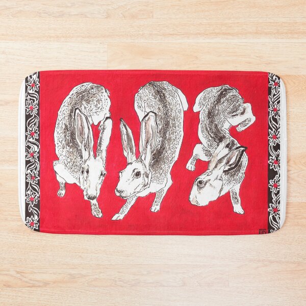Item preview, Illustration of three jackrabbits designed and sold by Olivia Braunsteiner.