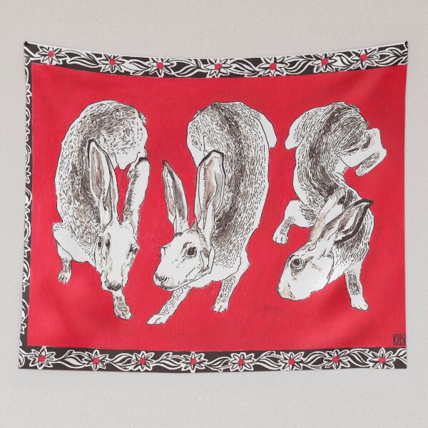 Item preview, Illustration of three jackrabbits designed and sold by Olivia Braunsteiner.