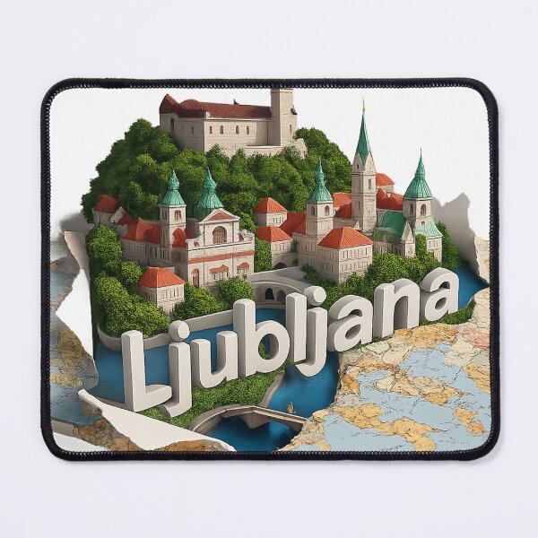 Item preview, Ljubljana map designed and sold by Kogart.