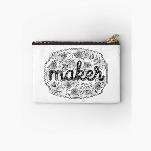 Item preview, Maker in Hand Lettered Script on Vintage-Inspired Floral Lace designed and sold by KelleneHunter.