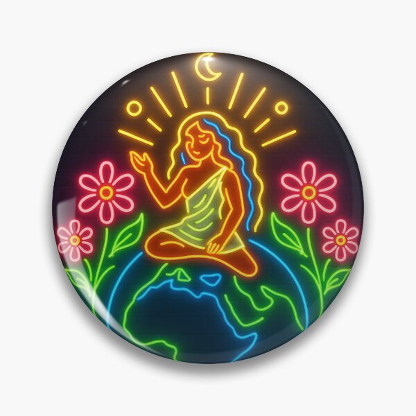 Item preview, Take Care of Mother Earth – Neon Earth Goddess Art designed and sold by AATGShop.
