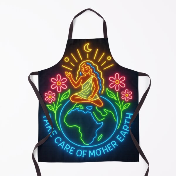 Item preview, Take Care of Mother Earth – Neon Earth Goddess Art designed and sold by AATGShop.