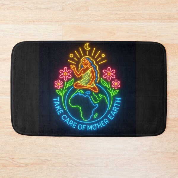 Item preview, Take Care of Mother Earth – Neon Earth Goddess Art designed and sold by AATGShop.