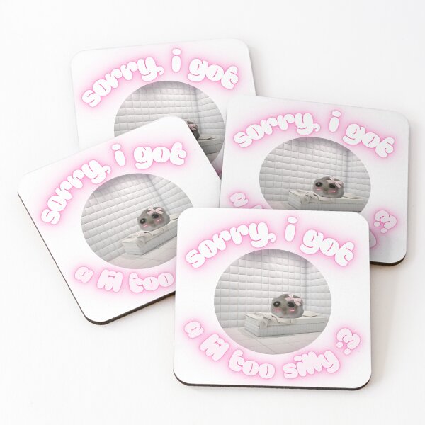Item preview, too silly sad hampster mental hospital meme sticker designed and sold by strwbrymoonbow.