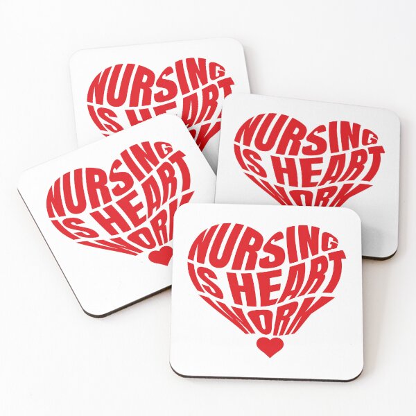 Item preview, Nursing is HEART WORK Red Graphic designed and sold by GeeThang.
