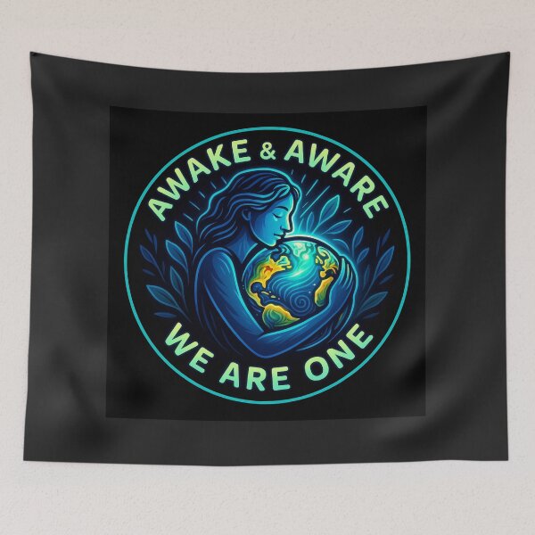 Item preview, Awake & Aware – We Are One Earth Hug Art  designed and sold by AATGShop.