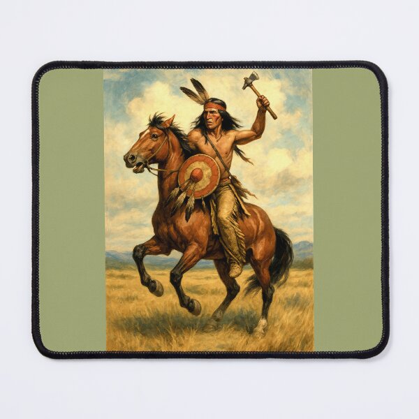Item preview, Apache Warrior on Horseback designed and sold by GARAPROMOCIONES.
