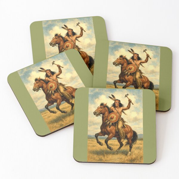 Item preview, Apache Warrior on Horseback designed and sold by GARAPROMOCIONES.