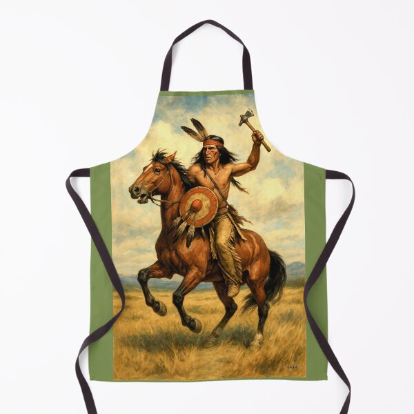Item preview, Apache Warrior on Horseback designed and sold by GARAPROMOCIONES.