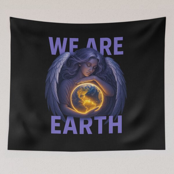 Item preview, We Are Earth – Angelic Planet Love Art for Oneness, Unity Consciousness & Spiritual Environmental Connection designed and sold by AATGShop.