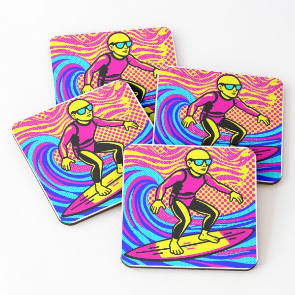 Item preview, Pop art illustration of a surfer designed and sold by PrintLabStudio.