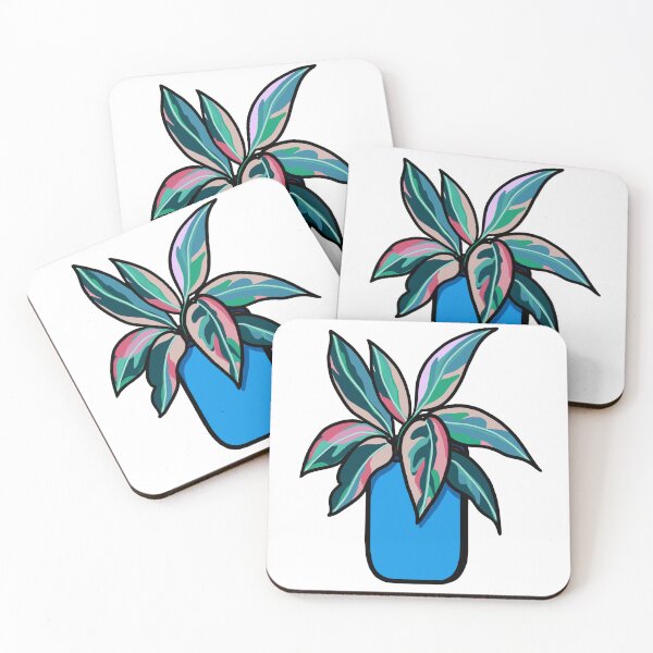 Item preview, Colorful plant in a blue pot designed and sold by SaraCaos.