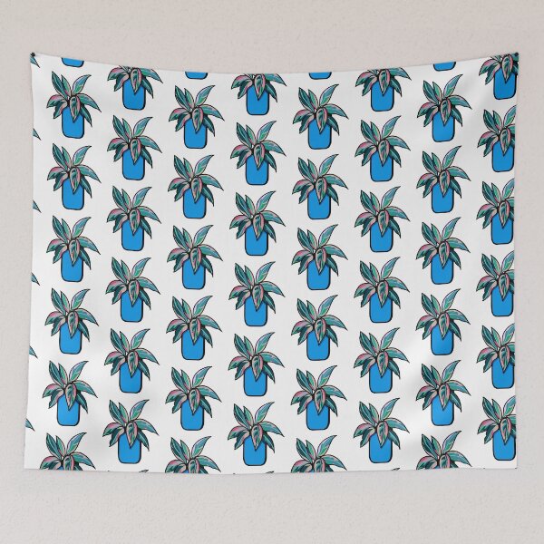 Item preview, Colorful plant in a blue pot designed and sold by SaraCaos.