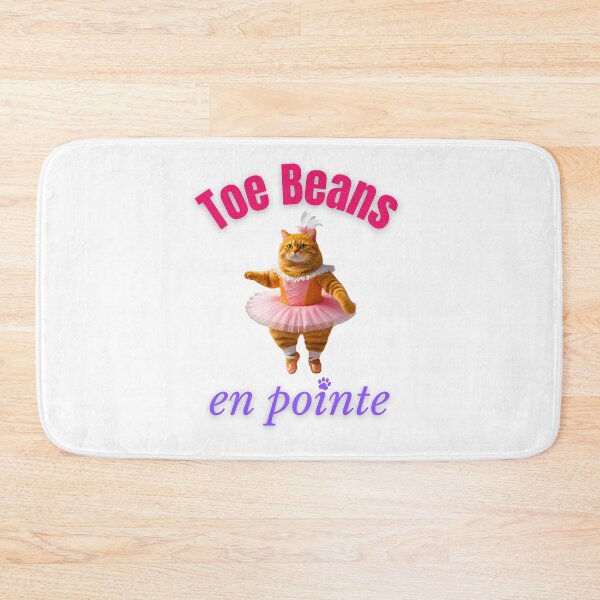 Item preview, Toe Beans en Pointe – Cute Chubby Orange Tabby Ballet Cat in Pink Tutu designed and sold by Fredster1966.