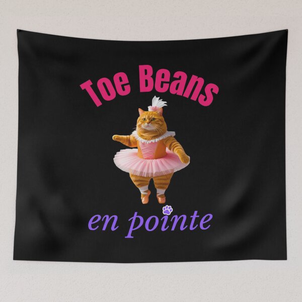 Item preview, Toe Beans en Pointe – Cute Chubby Orange Tabby Ballet Cat in Pink Tutu designed and sold by Fredster1966.