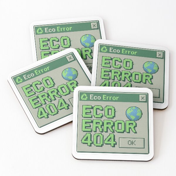 Item preview, Eco Error 404 Retro Tech Sticker designed and sold by Design King.