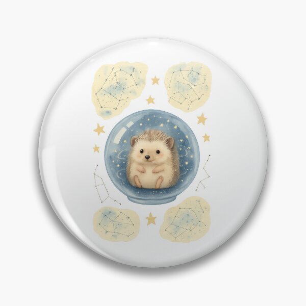 Item preview, Hedgehog Stargazer Watercolor Planetarium – Cute Cottagecore Animal Art  designed and sold by POD DYNASTY | Original Print On Demand T-Shirt Graphics.