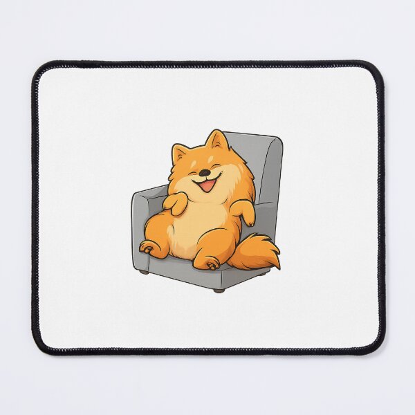 Item preview, Cute Relaxing Pomeranian on Couch - Cartoon Art designed and sold by Jon's Cute World.