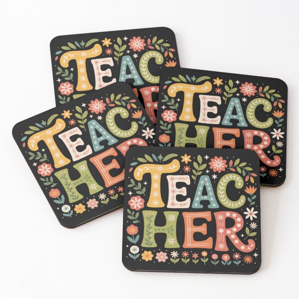 Item preview, Teacher Floral Typography designed and sold by theartfulaspie.