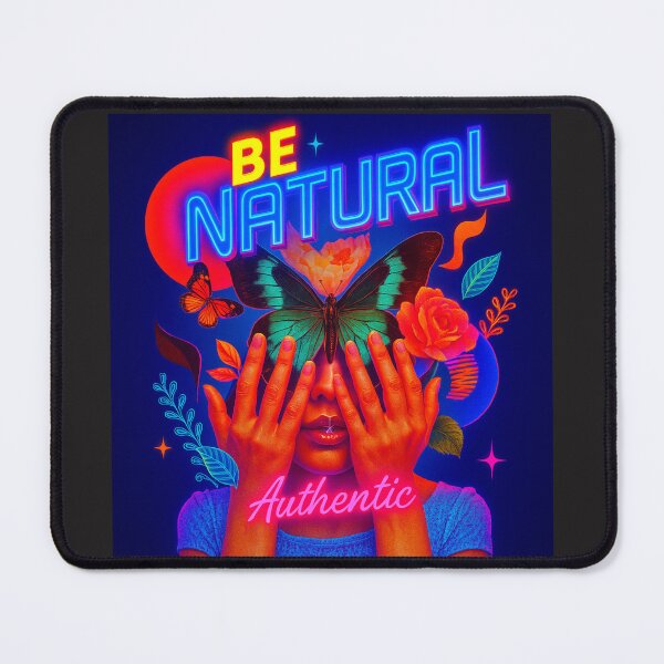 Item preview, Be Natural, Be Authentic – Neon Butterfly Self-Love Art designed and sold by AATGShop.