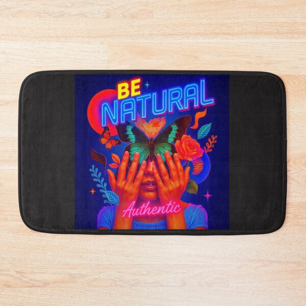 Item preview, Be Natural, Be Authentic – Neon Butterfly Self-Love Art designed and sold by AATGShop.