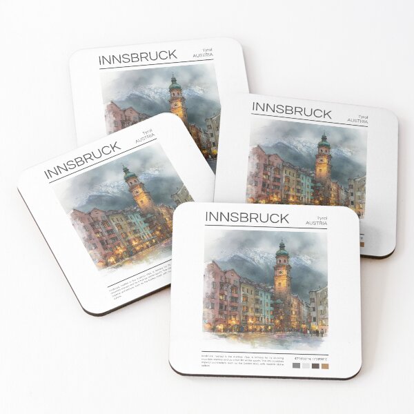 Item preview, Innsbruck - Austria - Watercolor  designed and sold by StudioRedKoala.