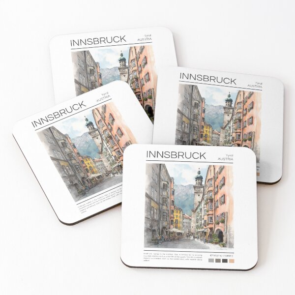 Item preview, Innsbruck - Austria - Watercolor  designed and sold by StudioRedKoala.