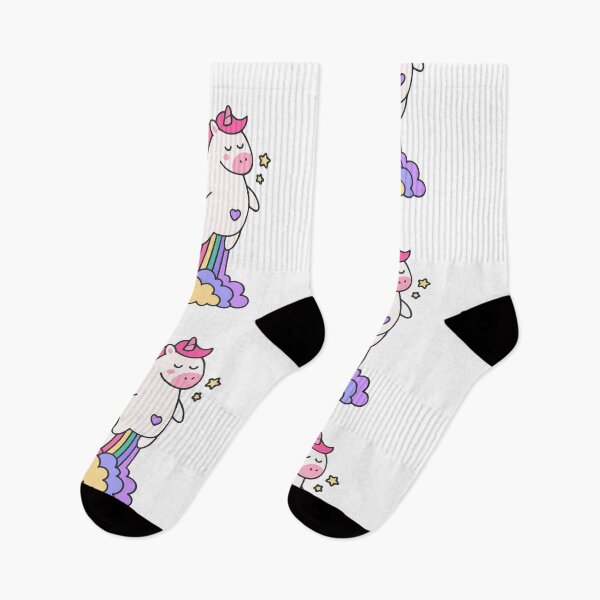 Item preview, Cute Kawaii Unicorn Flying with Rainbow – Pastel Aesthetic Magic Design designed and sold by Krasnovaovaova.