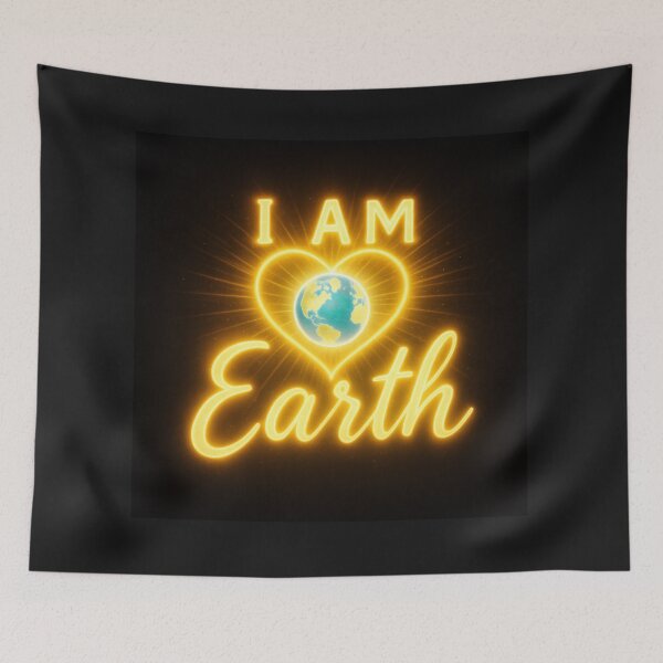 Item preview, I AM Earth – Glowing Golden Earth Love Quote designed and sold by AATGShop.