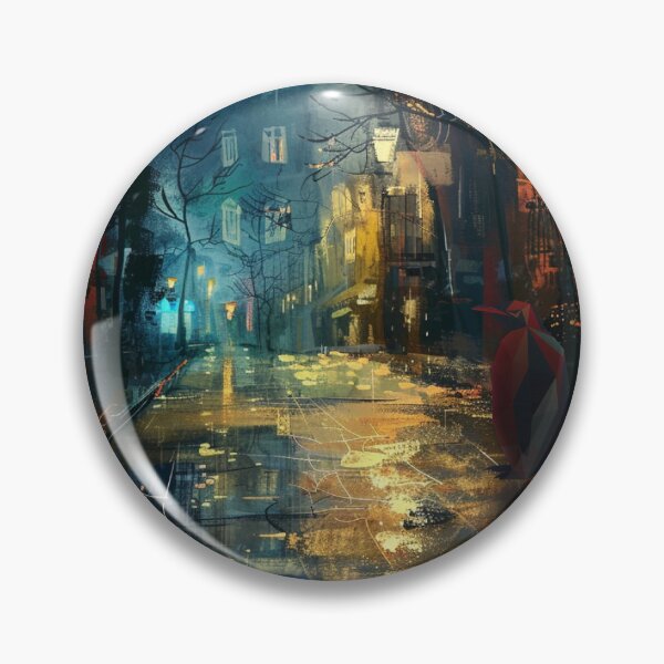 Item preview, Found in the City – Rainy Night Street Scene | Quriofy designed and sold by Quriofy.
