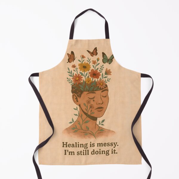 Item preview, Healing Is Messy – Vintage Botanical Mental Health Collage designed and sold by Quiet Power Co..