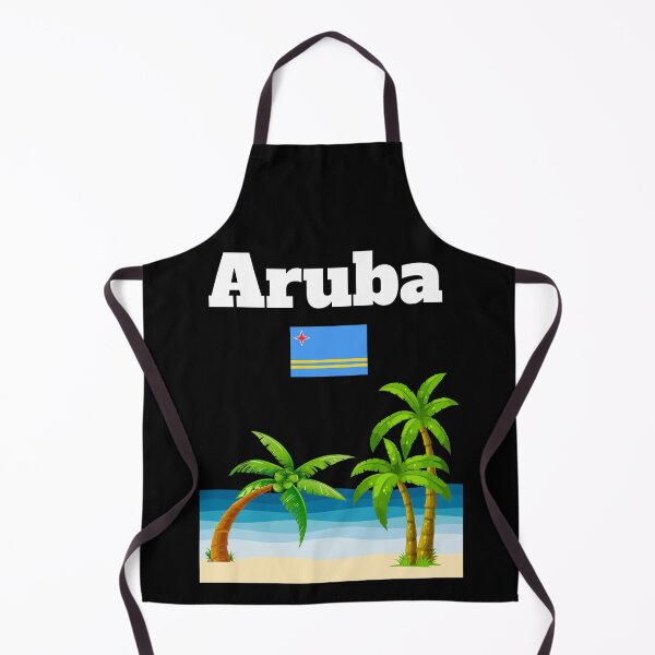 Item preview, Aruba souvenir Caribbean tropical beach palm tree Aruba flag designed and sold by Artstastic.