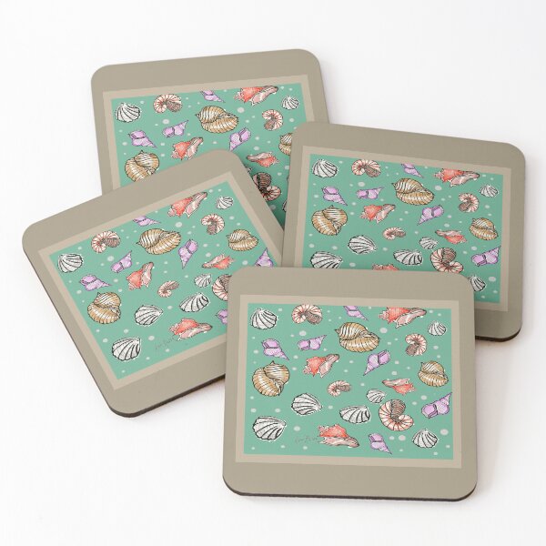 Item preview, Seashells Pattern -  watercolor graphic design designed and sold by Annie Mason Art.