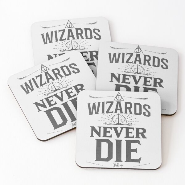 Item preview, wizards never die fantasy relics b&w designed and sold by jbfart.