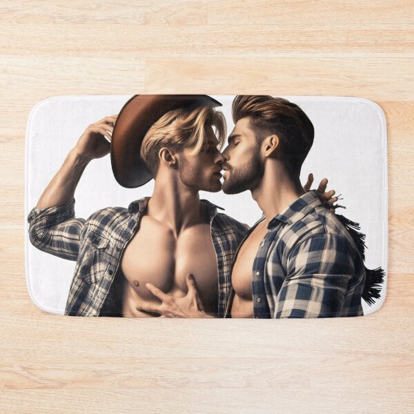 Item preview, Beautiful cowboys about to kiss designed and sold by RAMxLOVE.